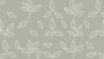 Stylized Leaf Outline Pattern Background