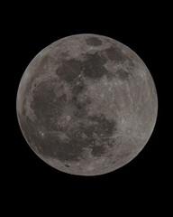 A captivating shot of a blood moon during a total lunar eclipse. Its reddish hue, caused by light filtering through Earth's atmosphere, stands out against the dark sky, 17 September 2025 Indonesia
