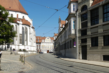 street in the old town of Ausburg, Germany