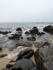 Fototapeta premium Rocky coastline of the Atlantic Ocean in Portugal.