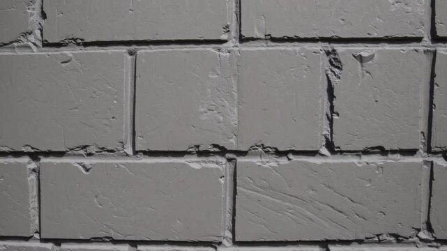 Textured Gray Wall with Concrete Blocks for Modern Interior Design and Architecture