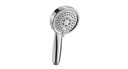 Handheld shower head chrome finish for bathroom renovation and modern design plumbing fixture replacement part