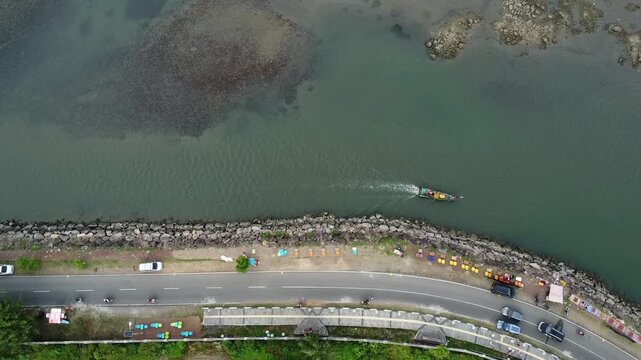 aerial view of aceh bay