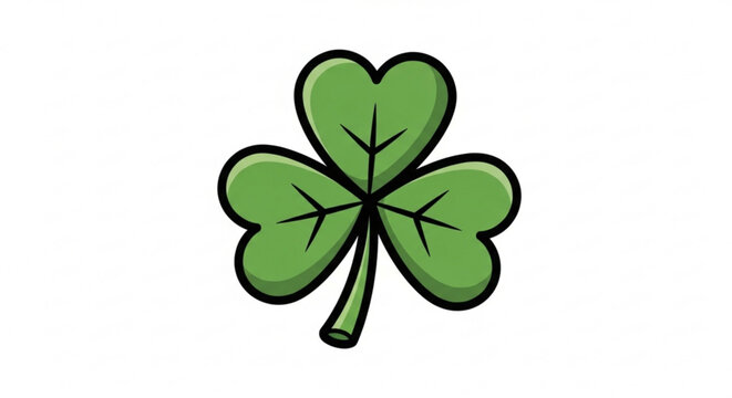Download green shamrock illustration for st patrick's day irish luck irish symbol vector clip art image