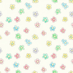 seamless background with flowers B19