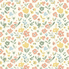 seamless background with flowers B12