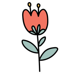 Cute Cartoon Flower Illustration