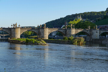 bridge over the river in Wurzburg, Germany