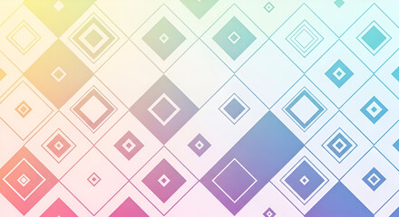 Pola Kotak Abstrak dengan Warna Pastel, Abstract Pastel Square Pattern