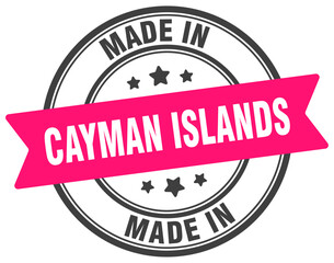 Made in Cayman Islands round sign. Made in Cayman Islands stamp.