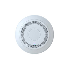 Modern White Smoke Detector with Blue LED Indicator - Safety and Security Device