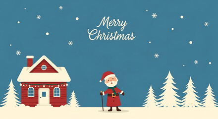 Fototapeta premium simple christmas illustration