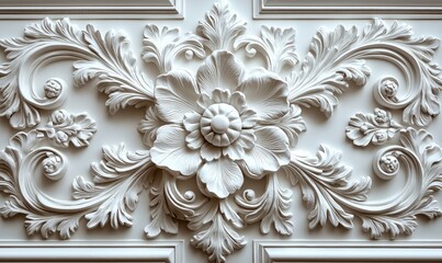 Ornate plaster ceiling design
