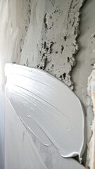 Construction plastering close-up
