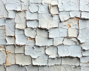 Cracked white paint on a surface
