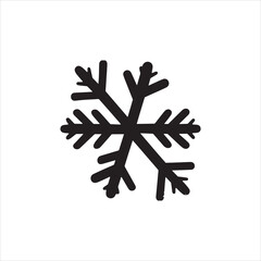  black silhouette of a Snowflake 