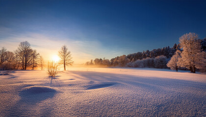 Serene Winter Sunrise Landscape A Peaceful Winter Scene Symbolizing Tranquility Hope New Beginnings The Beauty Of Nature And The Warmth Of The Sun