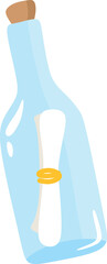 Message in a Bottle Illustration