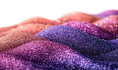 Abstract glitter hills in gradient colors