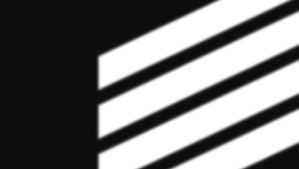 Abstract black and white diagonal stripes with shadow