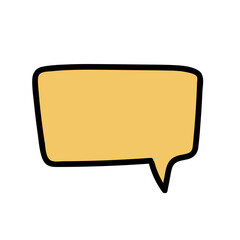 Cute Yellow Speech Bubble