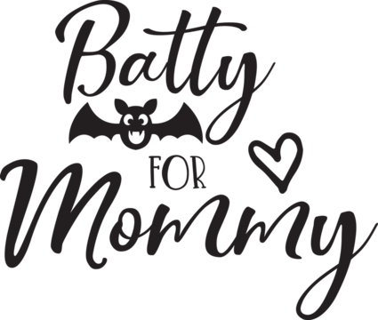 Batty for Mommy Halloween Graphic