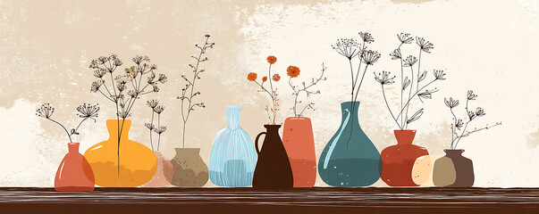 Vases with Flowers An array of Floral Arrangement