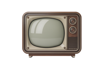 Nostalgic retro television with warm wood tones and classic dial controls for vintage media