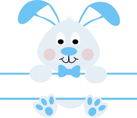 Cute Bunny with Banner