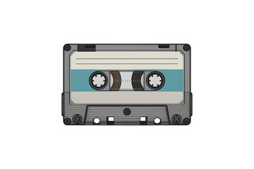 Fototapeta premium Retro cassette tape nostalgia evoking vintage music and analog audio memories