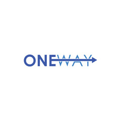 One Way Logo Design Symbols Modern