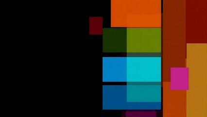 Abstract colorful rectangular shapes on a dark background, embodying a minimalist tech aesthetic.