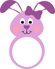 Cute Purple Bunny Monogram