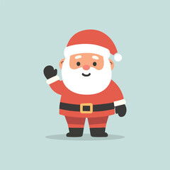Festive cartoon Santa Claus character