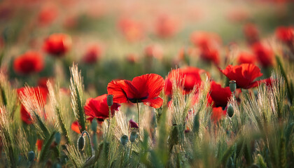 Red Poppy In The Field
