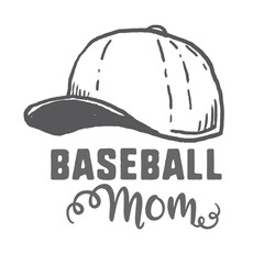 Baseball Mom: Hand-drawn Design