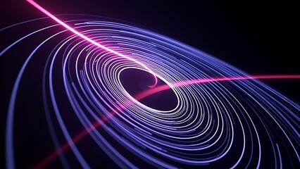 Concentric magnetic field lines of pure light warping space around a laser beam.