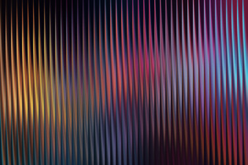 Abstract background with vertical ribbed texture and colorful light reflections