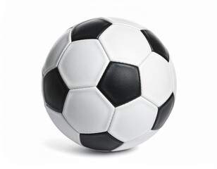 Obraz premium 白背景に一個のサッカーボール