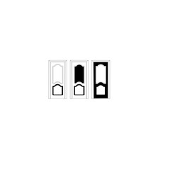 Simple, elegant, and timeless door designs in a black and white outline format.