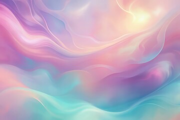 Obraz premium Abstract swirling pastel colors flowing like ethereal smoke and light