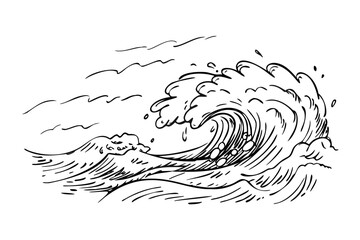 vector illustration of a wave