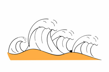 abstract hand drawn waves