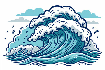 abstract hand drawn waves