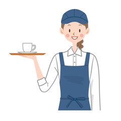 カフェの店員　喫茶店　レストラン