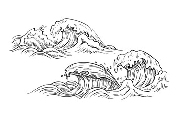 abstract hand drawn waves