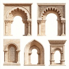 Obraz premium Architectural Elements with Intricate Designs: Showcase elegant architectural elements featuring diverse designs, each showcasing meticulous craftsmanship and artistic detail.