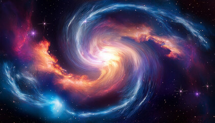 Obraz premium Mystical Nebula Abstract Art Digital Illustration Modern Artistic Design