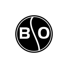  BO creative circle letter logo concept. BO letter design.