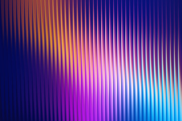 Illustration of vertical abstract lines with vibrant gradient colors and a dark background